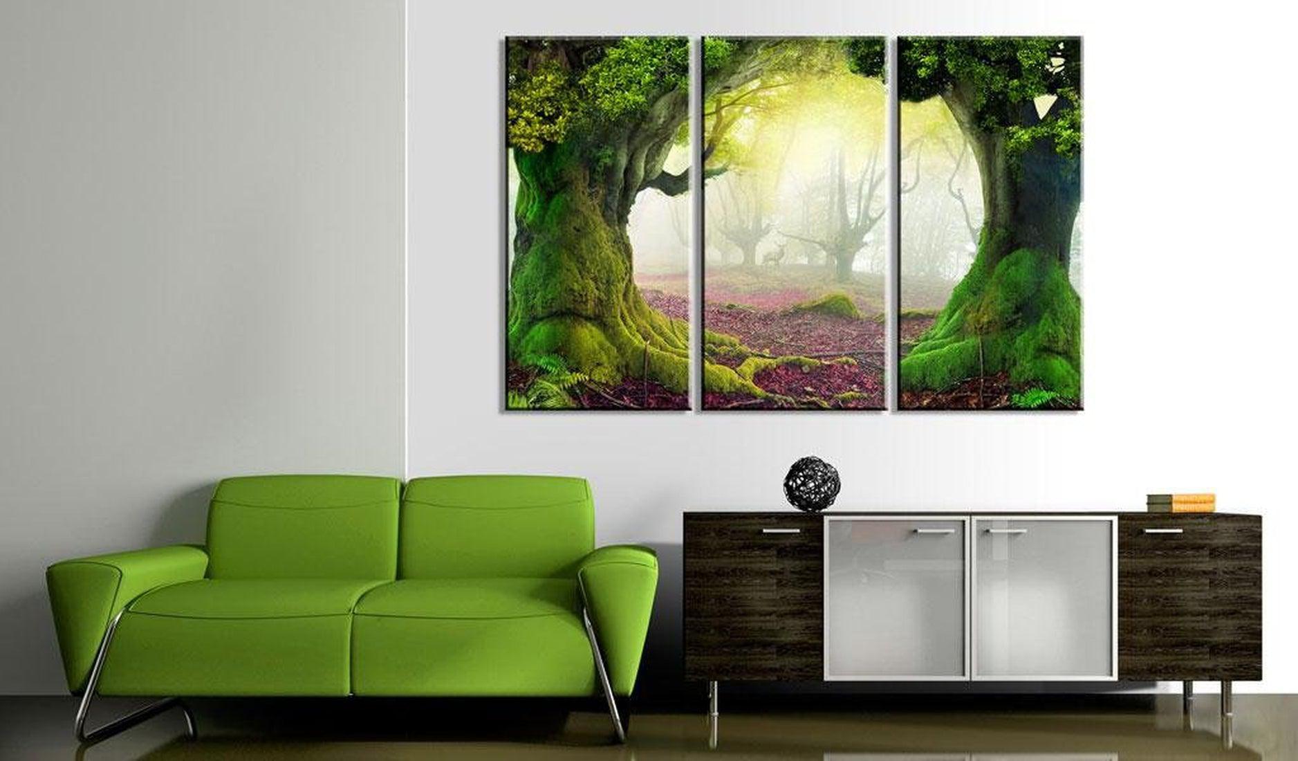 Stretched Canvas Landscape Art - Mysterious Forest 3 Piece