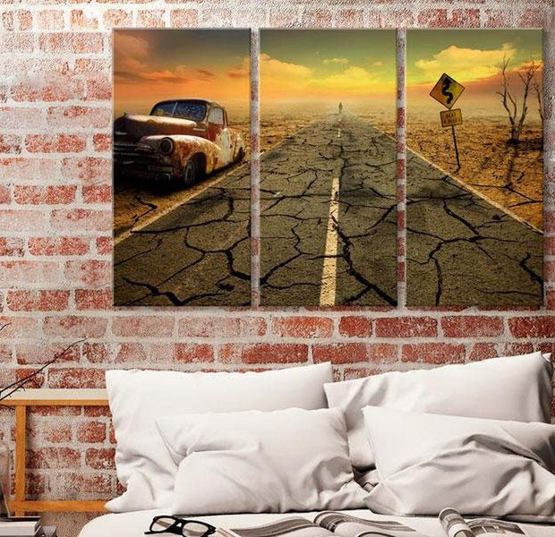 Stretched Canvas Landscape Art - On The Desert