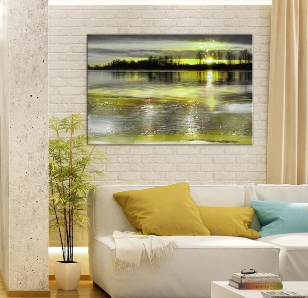 Stretched Canvas Landscape Art - Quiet Lake