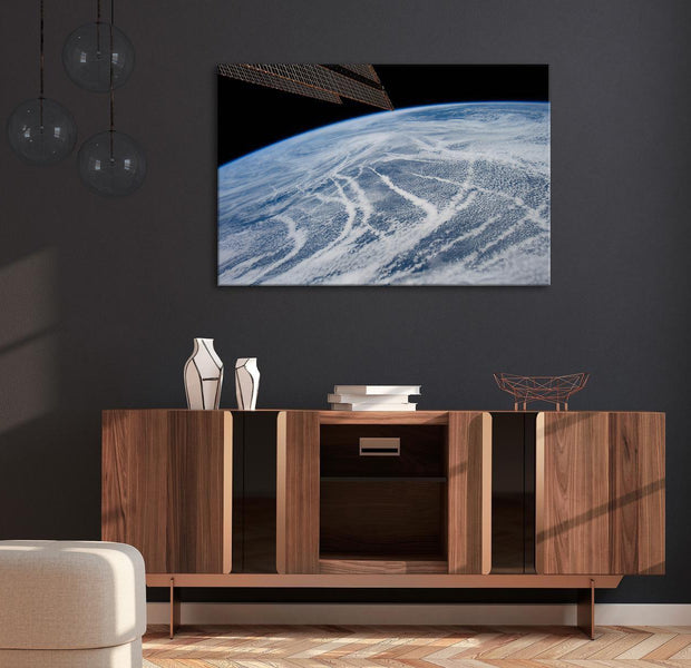 Stretched Canvas Landscape Art - Restless Clouds Wide