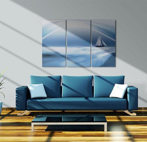 Stretched Canvas Landscape Art - Sailing Among The Clouds