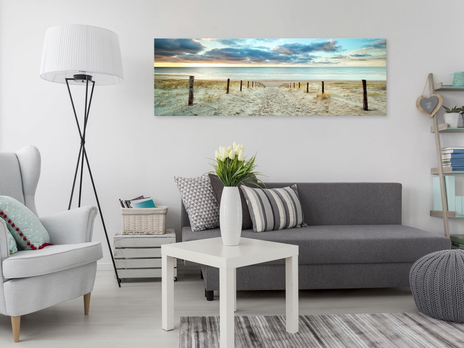 Stretched Canvas Landscape Art - Sand Path Narrow