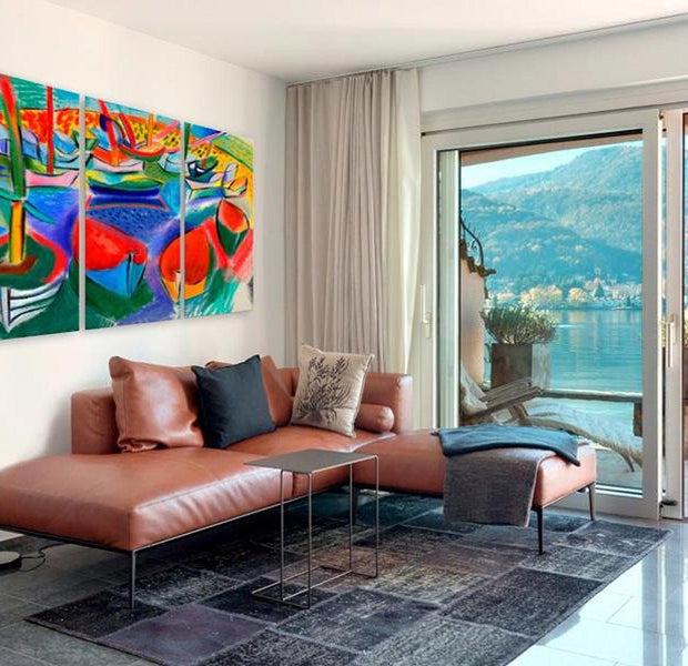 Stretched Canvas Wall Art - Sea Of Colors