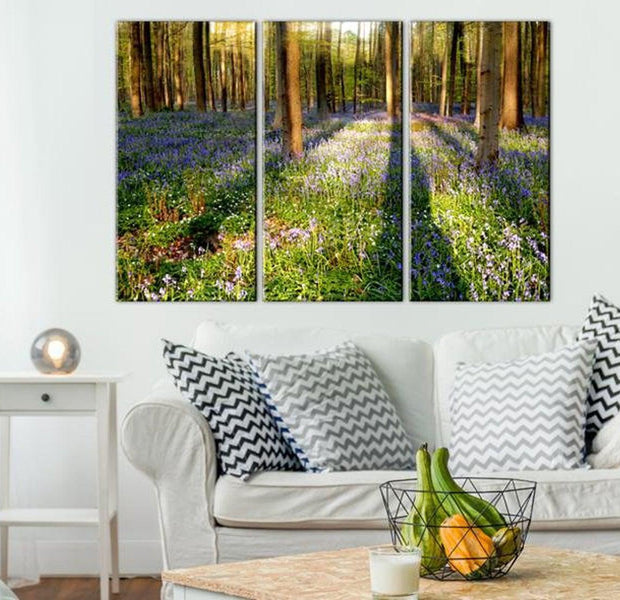 Stretched Canvas Landscape Art - Spring Forest
