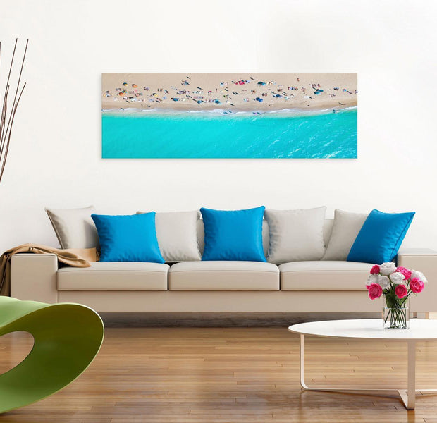 Stretched Canvas Landscape Art - Sunbathers Narrow