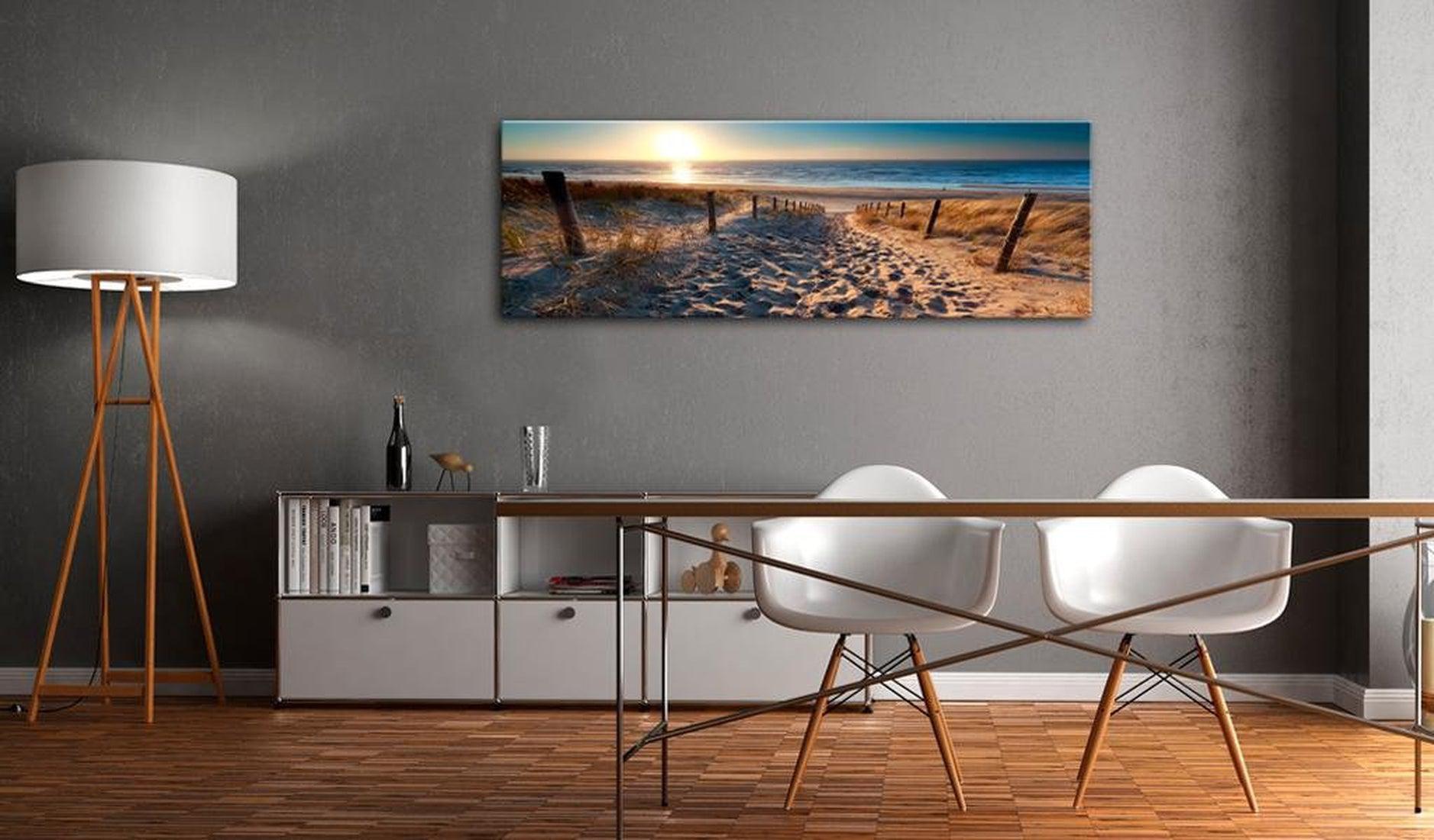 Stretched Canvas Landscape Art - Sunset Path