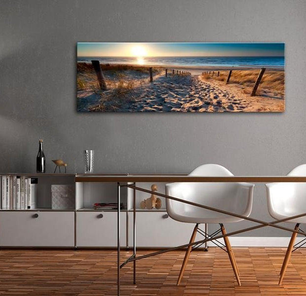 Stretched Canvas Landscape Art - Sunset Path