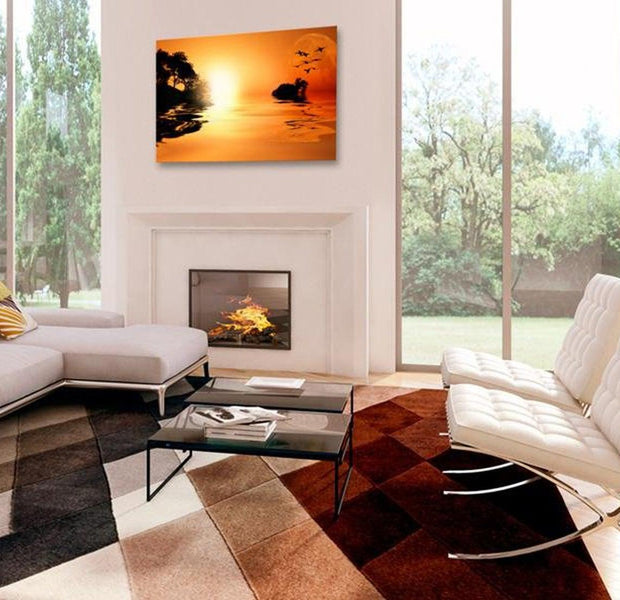 Stretched Canvas Landscape Art - The Island Of The Setting Sun