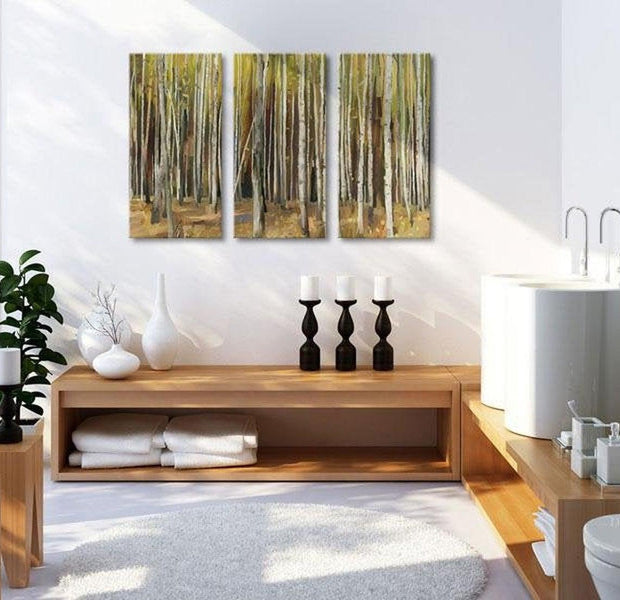Stretched Canvas Landscape Art - The Mystery Of Sherwood Forest - Triptych