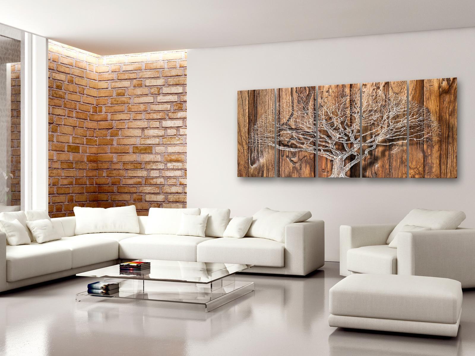 Stretched Canvas Wall Art - Tree Chronicle 5 Piece