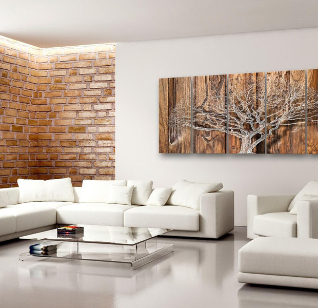 Stretched Canvas Wall Art - Tree Chronicle 5 Piece
