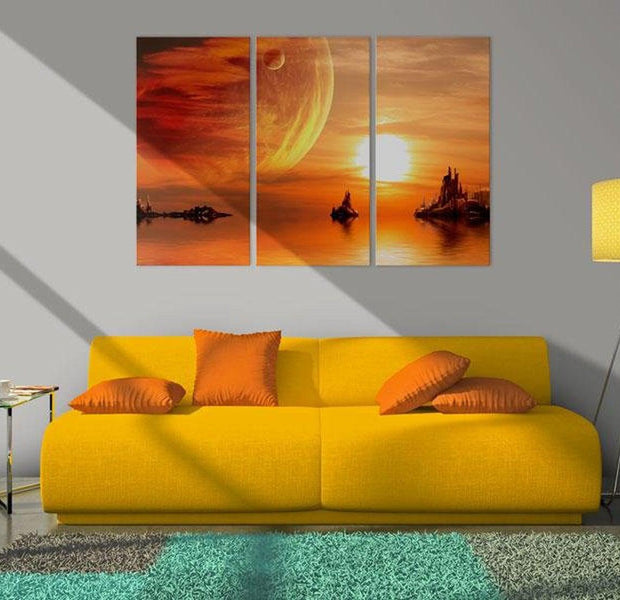 Stretched Canvas Landscape Art - Utopic Twilight