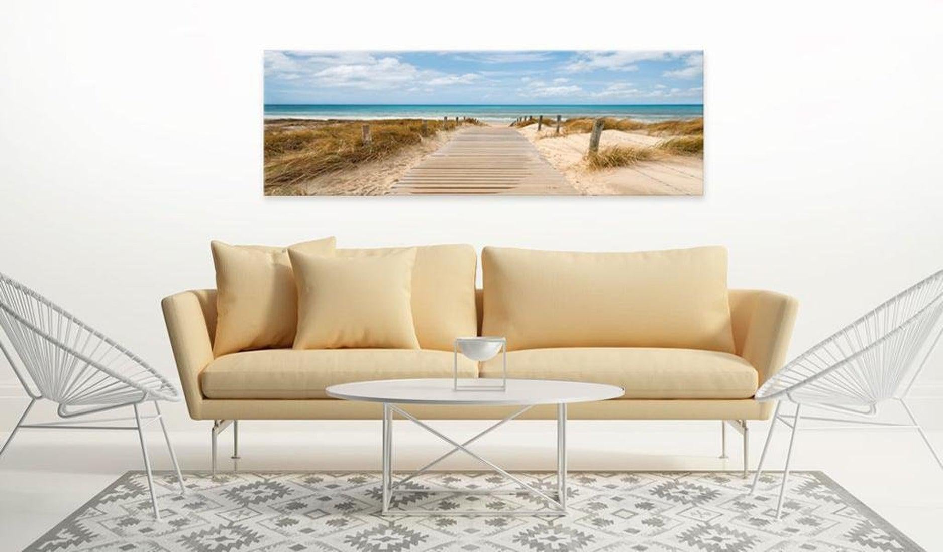 Stretched Canvas Landscape Art - Windy Beach