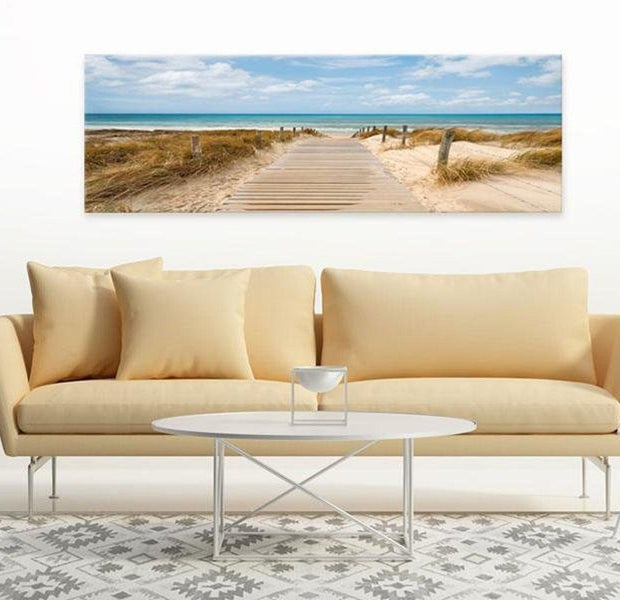 Stretched Canvas Landscape Art - Windy Beach