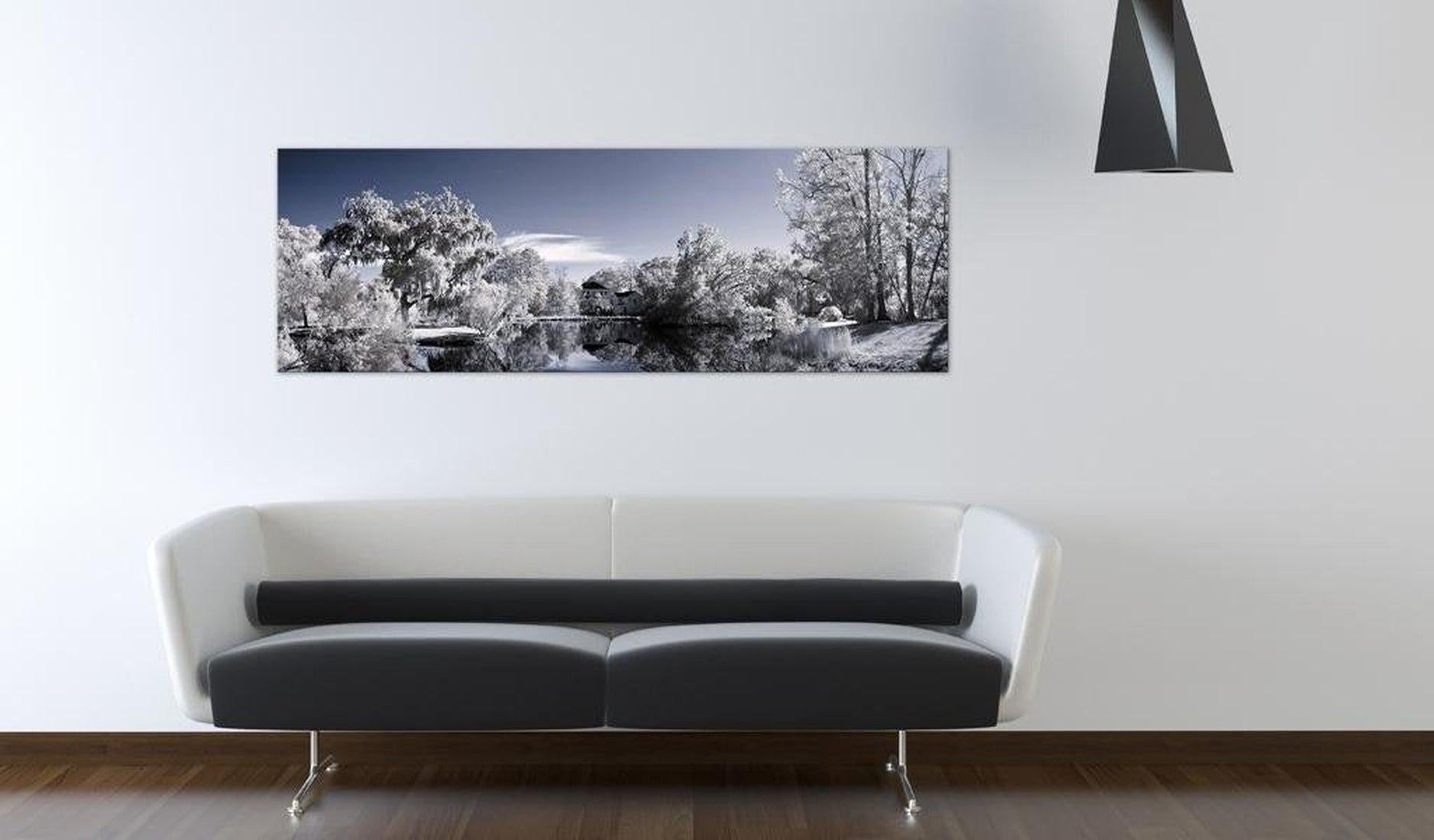 Stretched Canvas Landscape Art - Wintry Lake