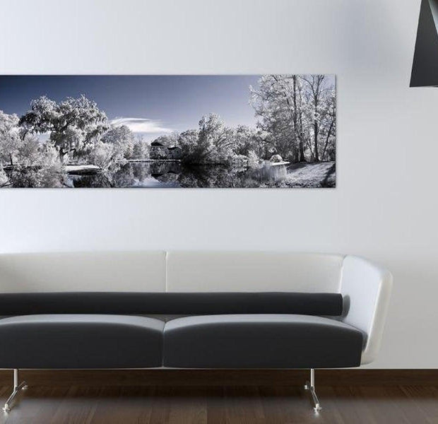 Stretched Canvas Landscape Art - Wintry Lake
