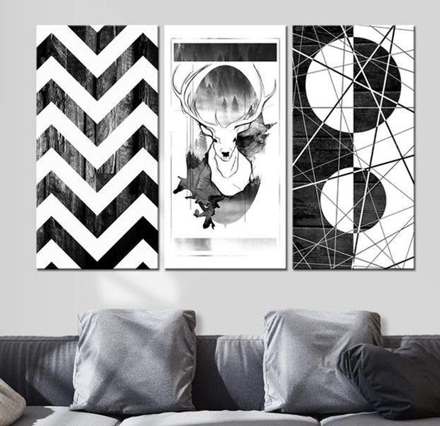 Stretched Canvas Nordic Art - Black Forest