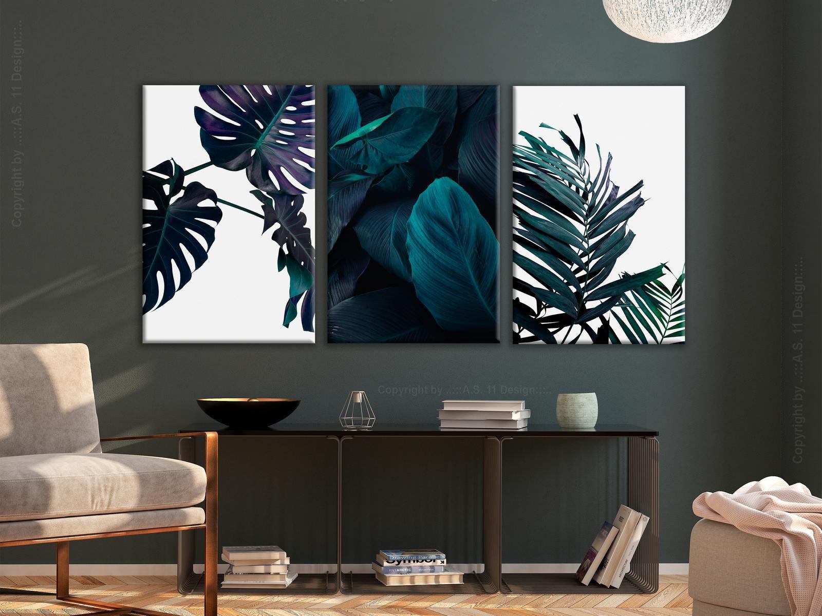 Stretched Canvas Botanical Art - Cold Leaves