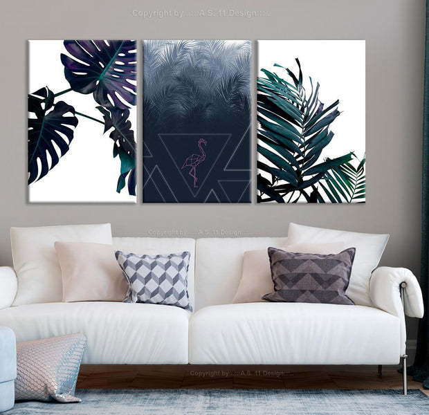Stretched Canvas Botanical Art - Cool Leaves