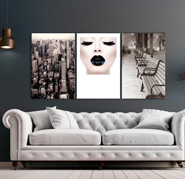 Stretched Canvas Nordic Art - Faces Of The City