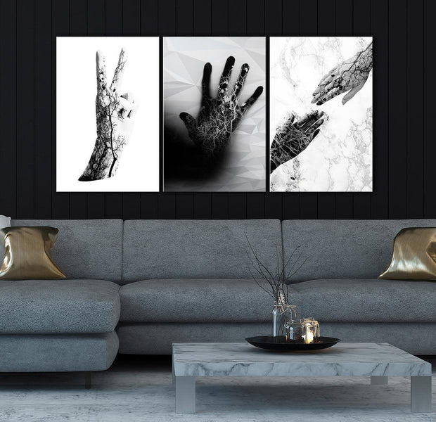 Stretched Canvas Nordic Art - Female Hands