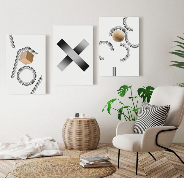 Stretched Canvas Nordic Art - Geometry