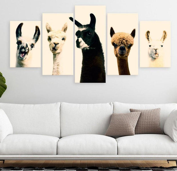 Stretched Canvas Nordic Art - Happy Family Wide