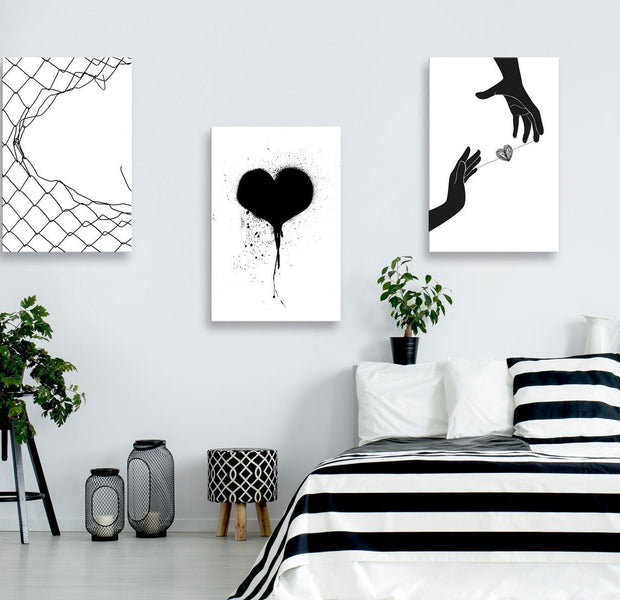 Stretched Canvas Nordic Art - Heart