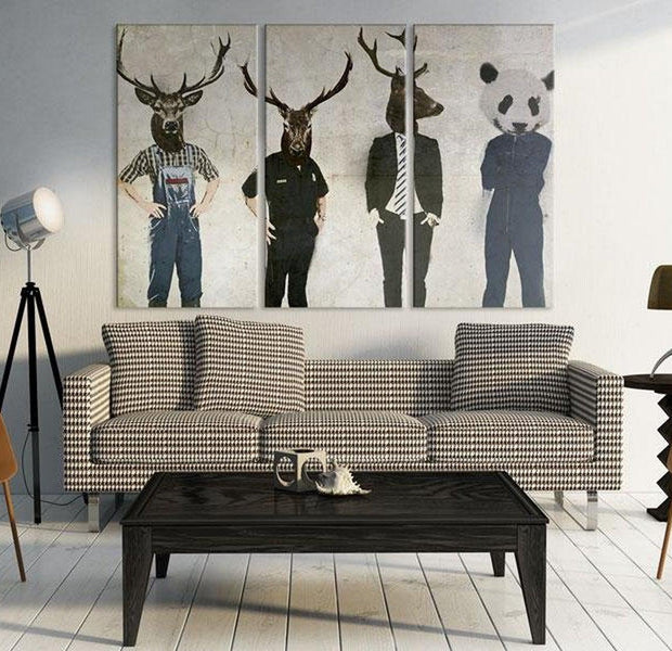 Stretched Canvas Nordic Art - Humans Are Also Animals