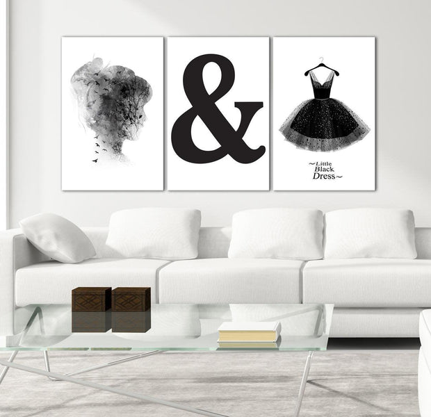 Stretched Canvas Nordic Art - Little Black Dress