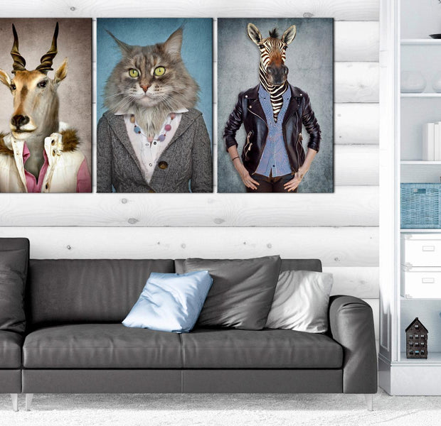 Stretched Canvas Nordic Art - Menagerie