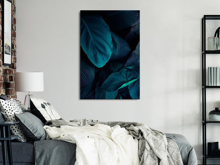 Stretched Canvas Botanical Art - Night In The Jungle Wide
