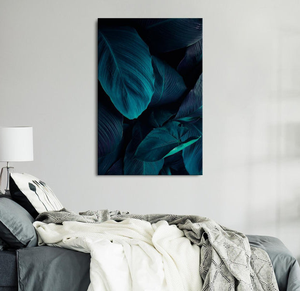 Stretched Canvas Botanical Art - Night In The Jungle Wide
