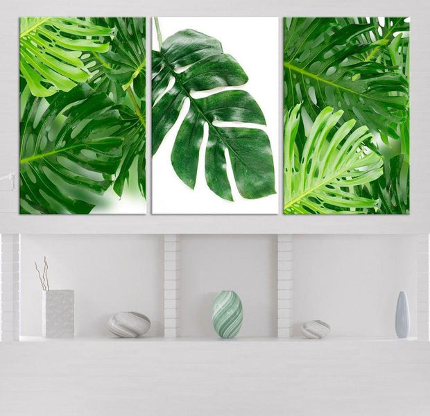 Stretched Canvas Botanical Art - Palm Leaves