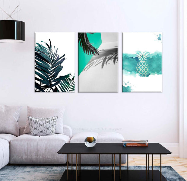 Stretched Canvas Nordic Art - Palm Paradise
