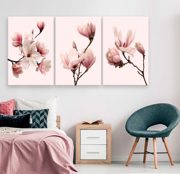 Stretched Canvas Botanical Art - Spring Magnolias