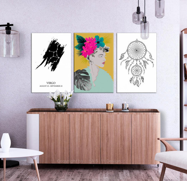 Stretched Canvas Nordic Art - Superstitions