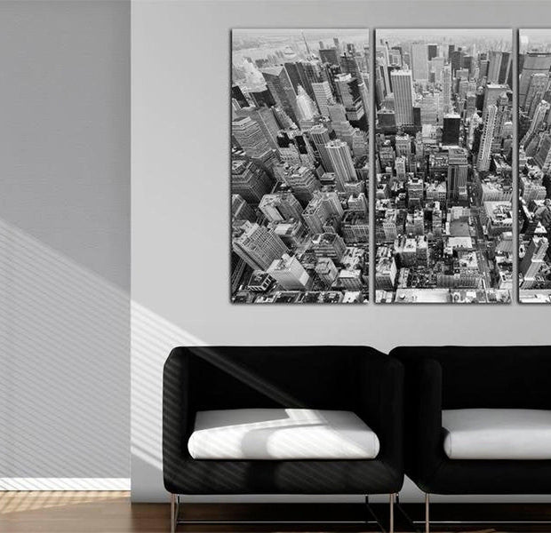 Stretched Canvas Wall Art - A Marvellous View On New York Roofs