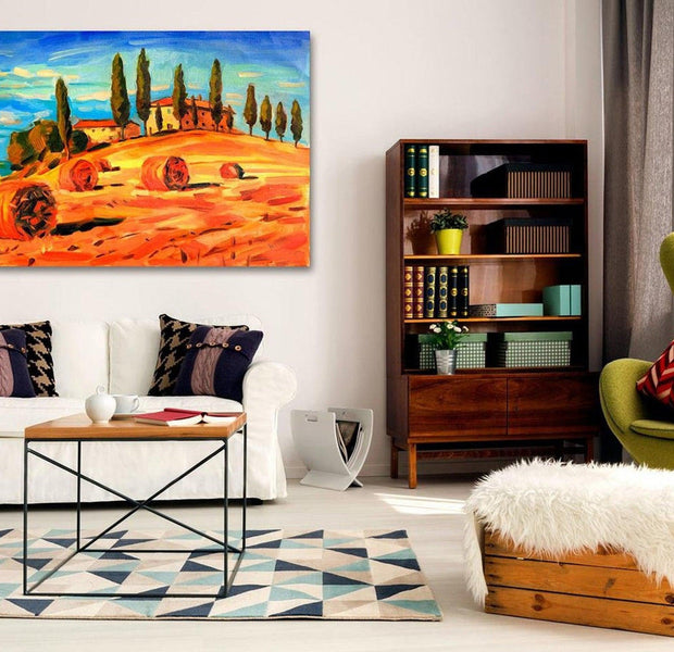 Stretched Canvas Wall Art - August In Tuscany