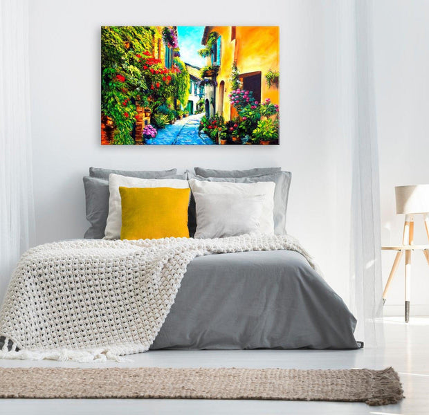 Stretched Canvas Wall Art - Beautiful Street Wide