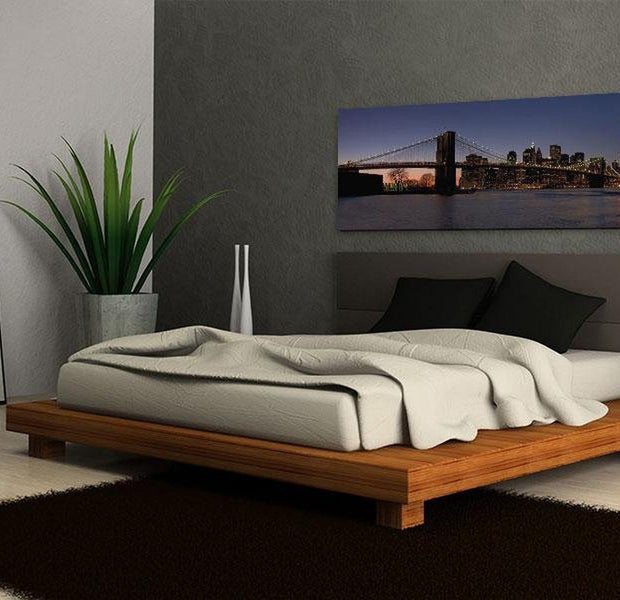 Stretched Canvas Wall Art - Brooklyn Bridge - Panorama