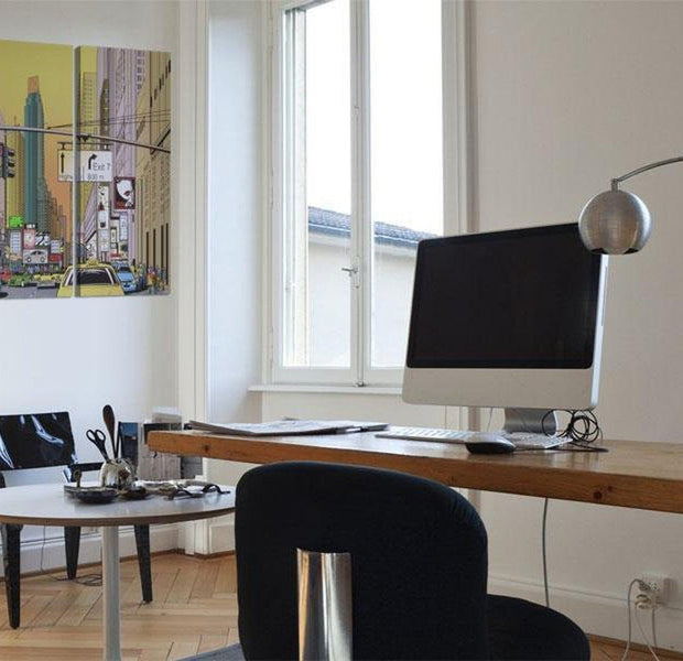 Stretched Canvas Wall Art - Cartoon City