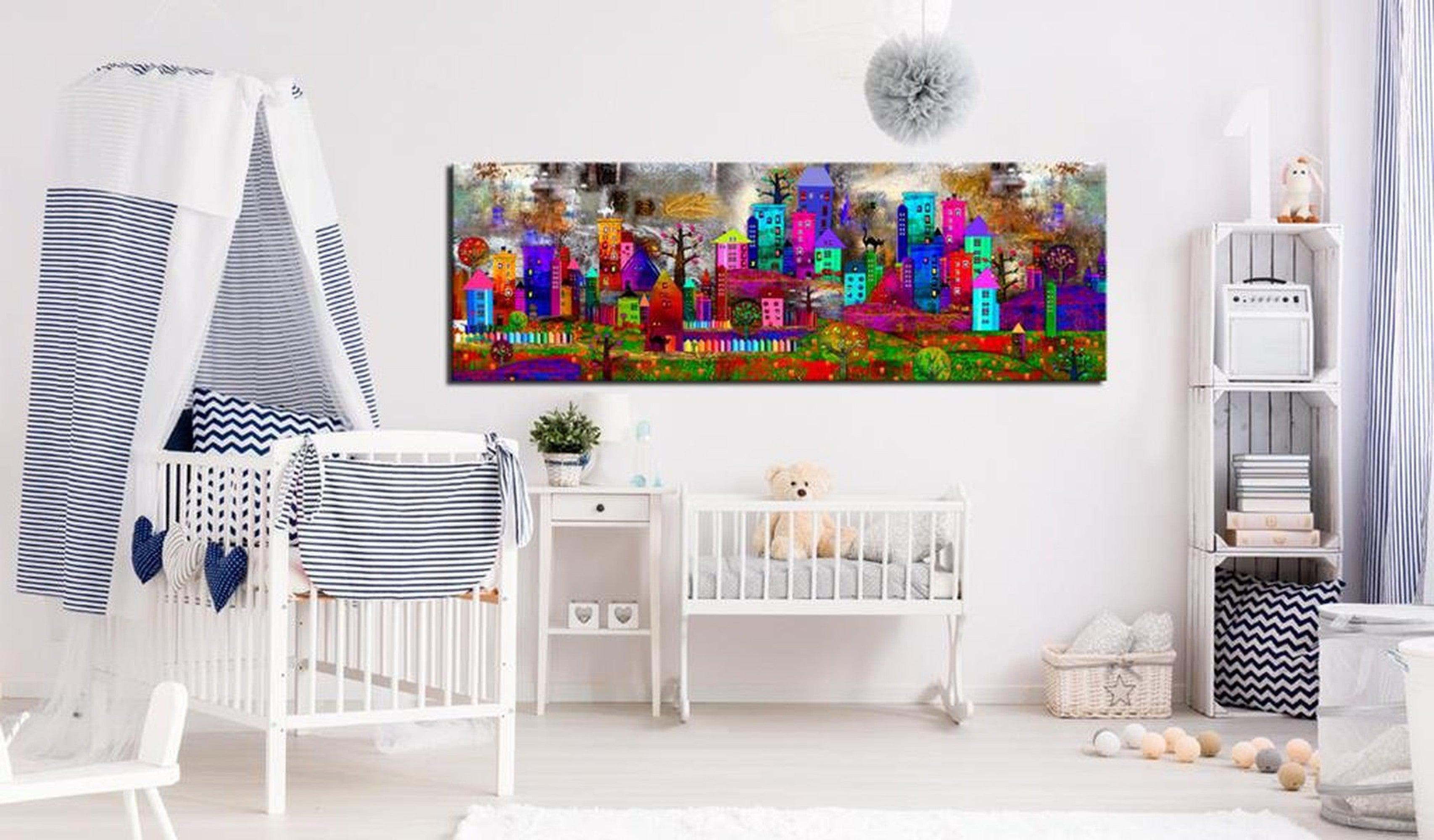 Stretched Canvas Wall Art - Fantasy City