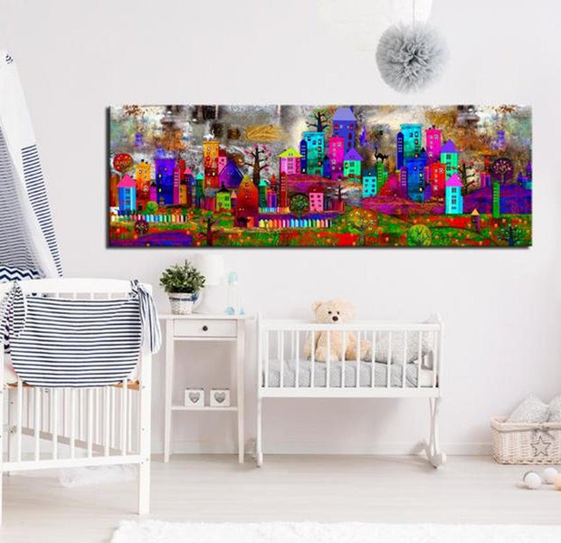 Stretched Canvas Wall Art - Fantasy City