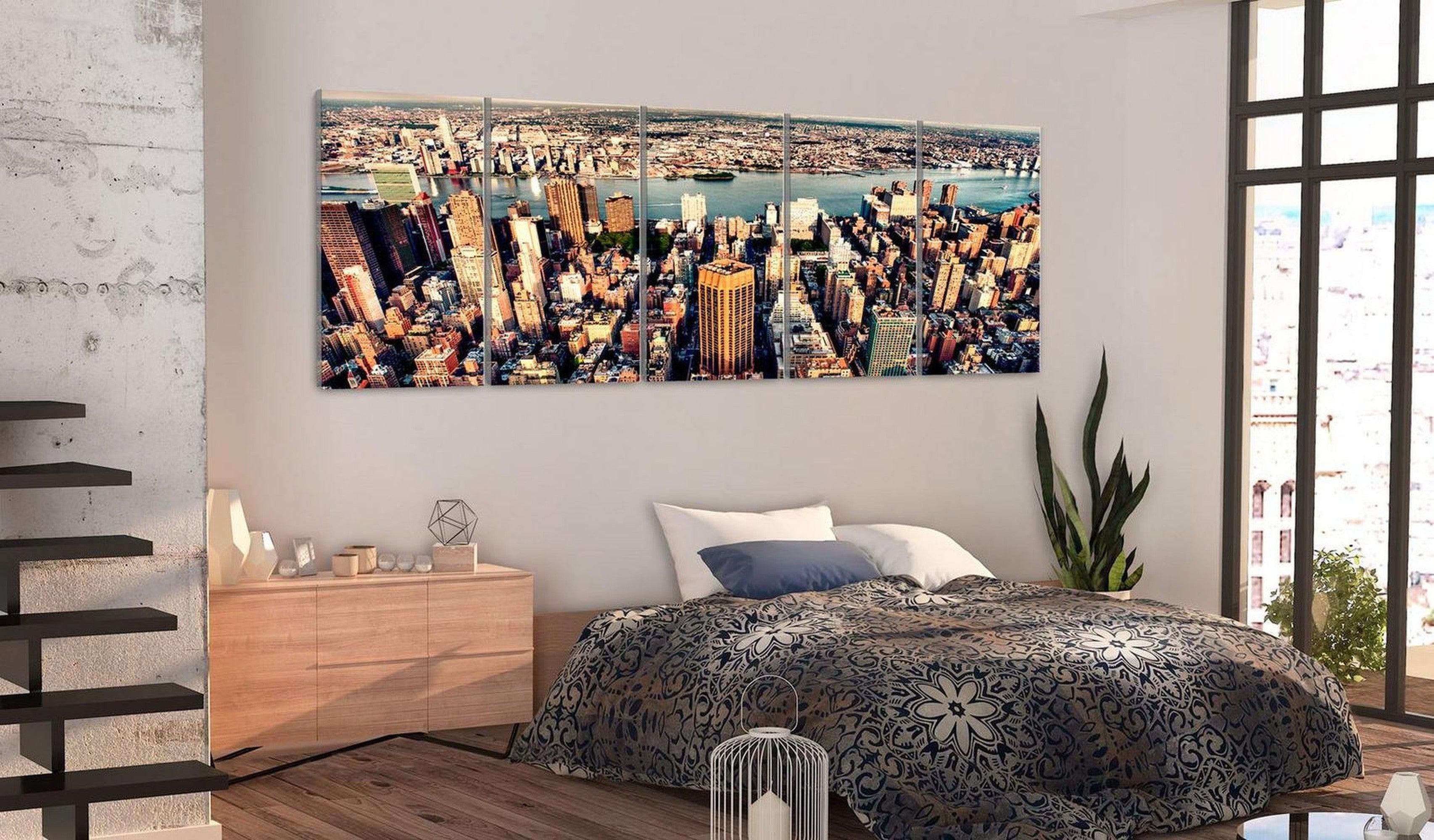 Stretched Canvas Wall Art - Flight Over New York