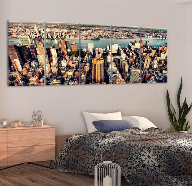 Stretched Canvas Wall Art - Flight Over New York