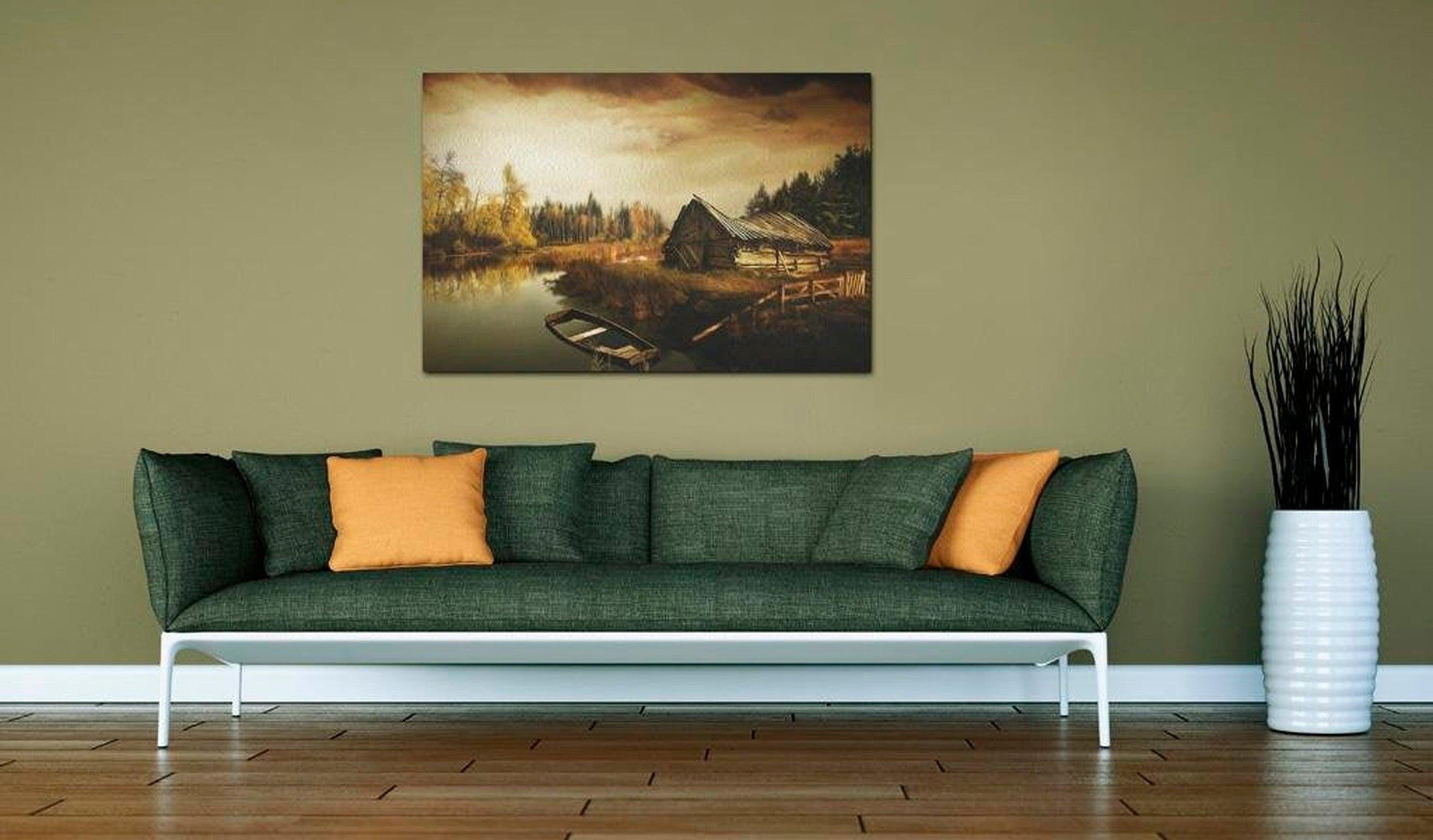 Stretched Canvas Wall Art - Idyllic Village