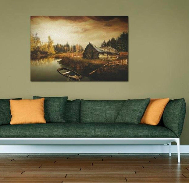 Stretched Canvas Wall Art - Idyllic Village