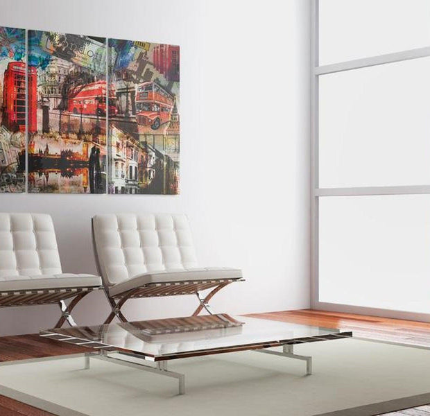Stretched Canvas Wall Art - London Collage - Triptych