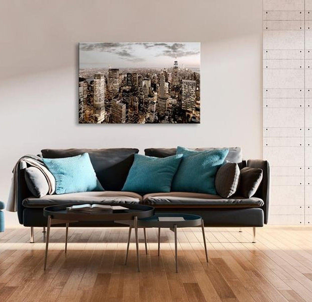 Stretched Canvas Wall Art - New York At Dawn